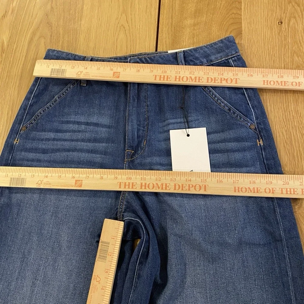 Hidden High Rise SuperWide Leg Jean trouser Size 28 Medium Wash Blue Women's NWT